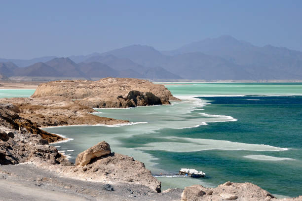 Aerial view of Lake Assal